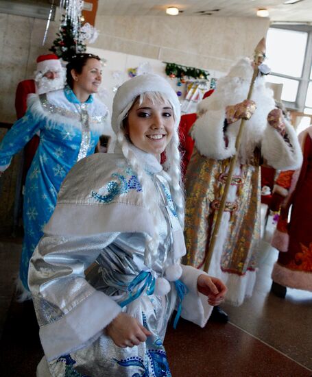 Father Frost parade in Vladivostok