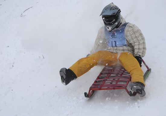 Red Bull Bold Sled competition in Yekaterinburg