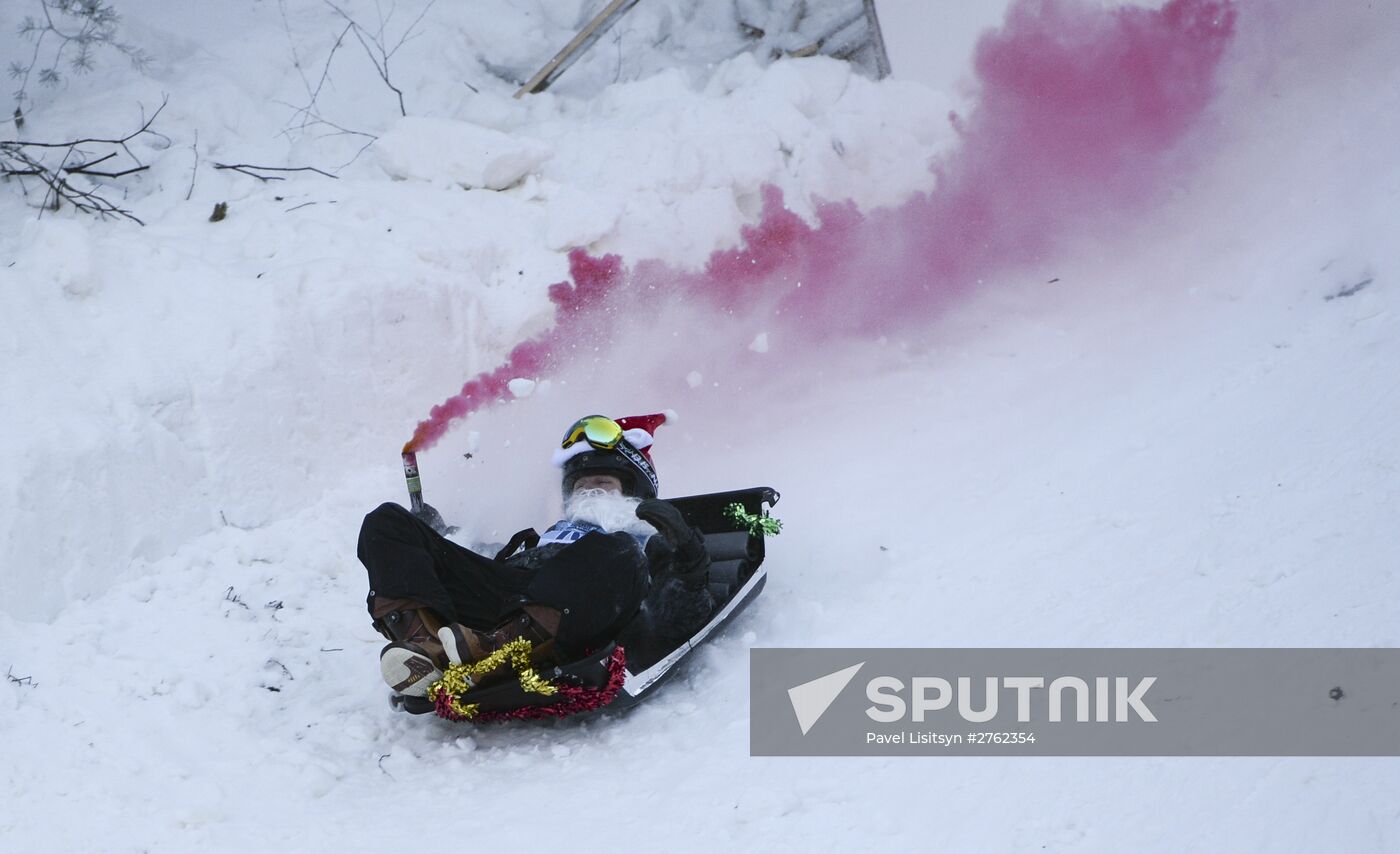 Red Bull Bold Sled competition in Yekaterinburg