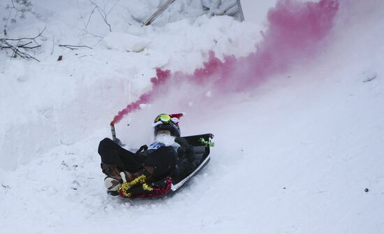 Red Bull Bold Sled competition in Yekaterinburg