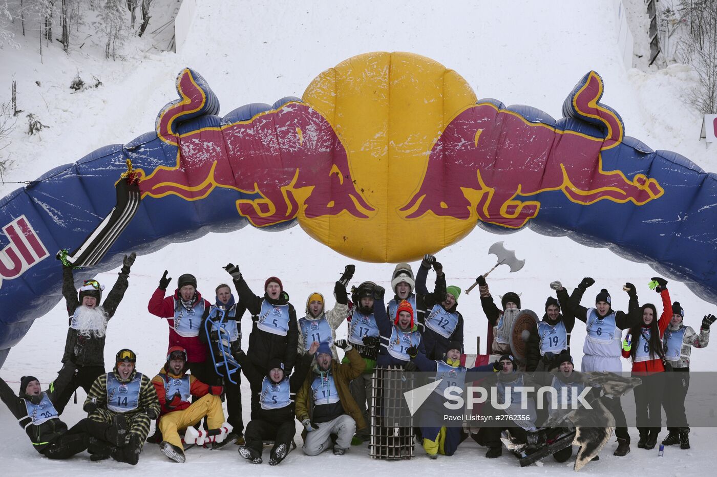 Red Bull Bold Sled competition in Yekaterinburg