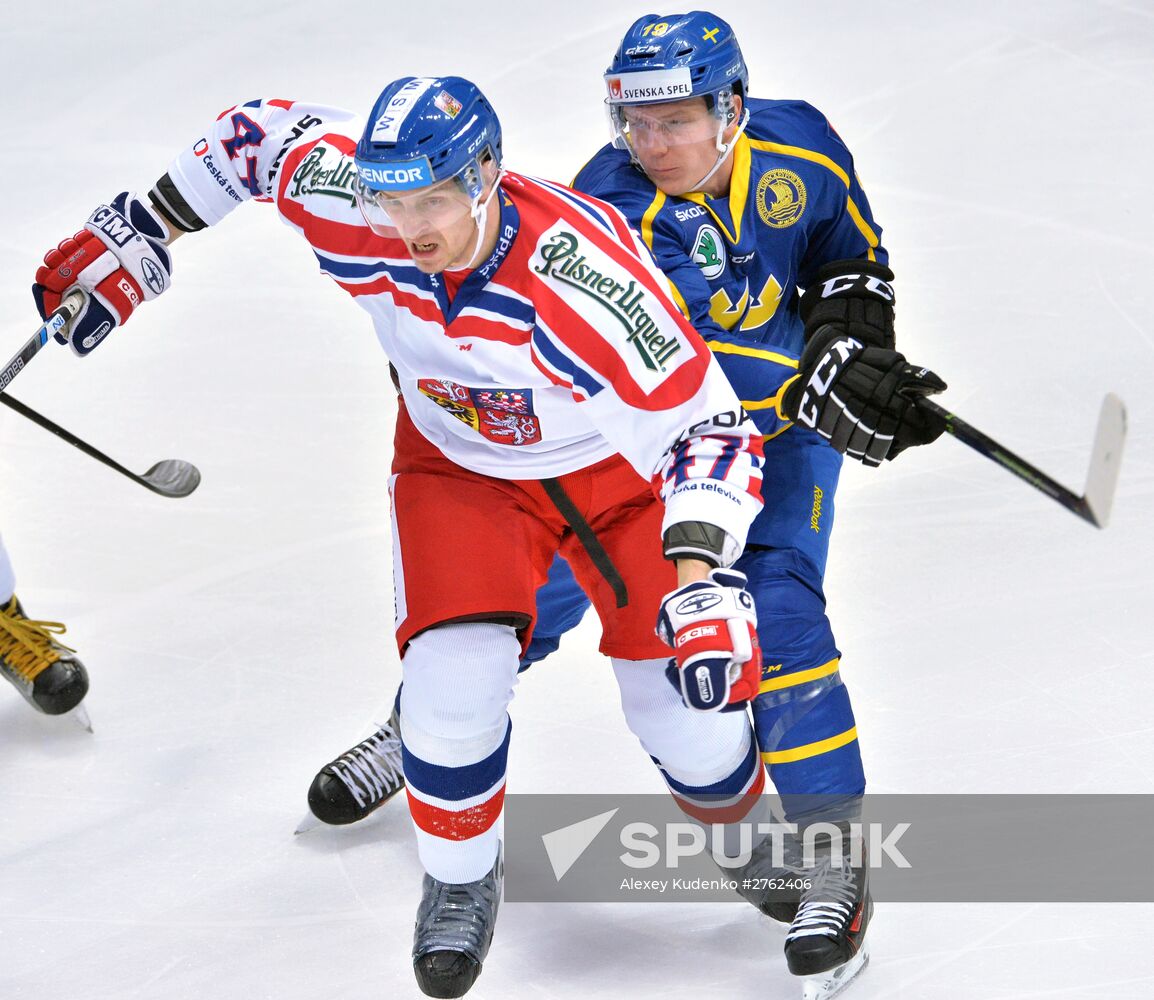 Ice hockey. Channel One Cup. Sweden vs. Czech Republic