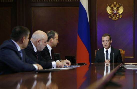 Russian Prime Minister Dmitry Medvedev launches solar power stations in Orsk and Abakan.