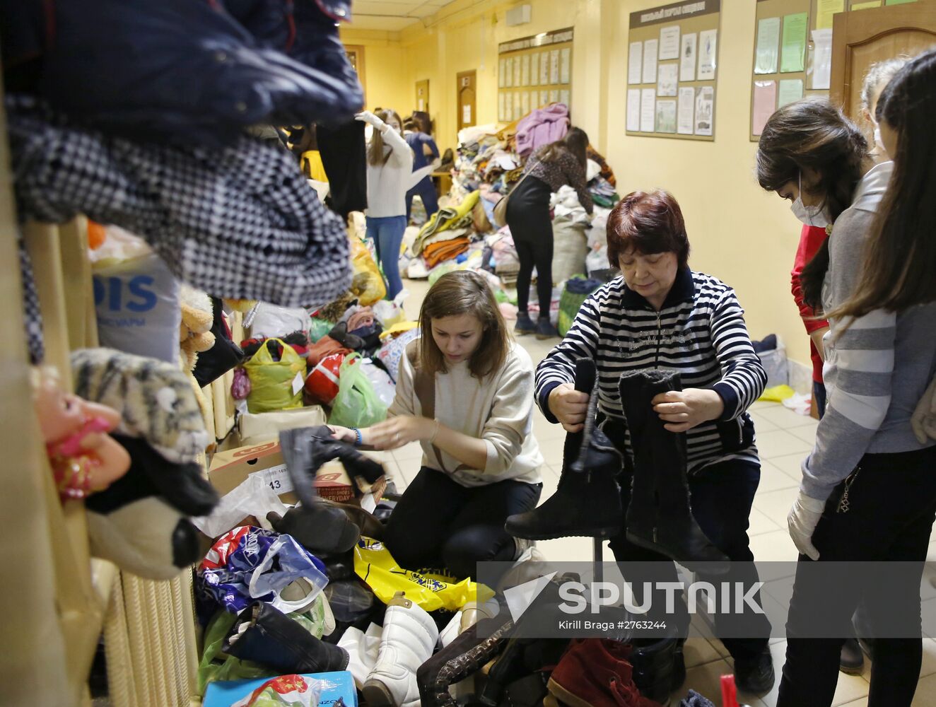 Aftermath of household gas explosion in residential building in Volgograd