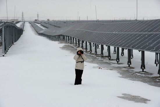 Opening Russia's major solar station in Orenburg Region