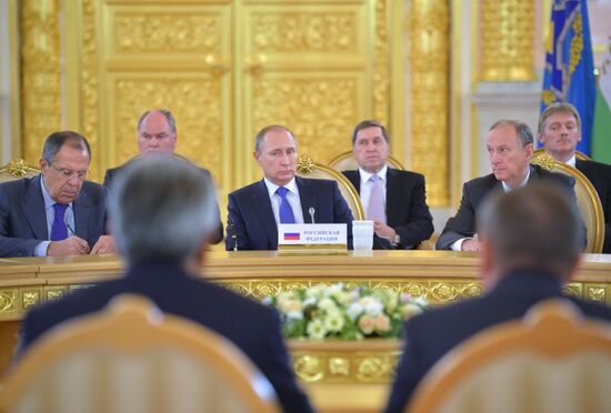 Russian President Vladimir Putin participates in CSTO and Supreme Eurasian Economic Council summits in Moscow