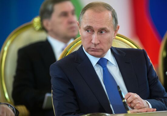 Russian President Vladimir Putin participates in CSTO and Supreme Eurasian Economic Council summits in Moscow