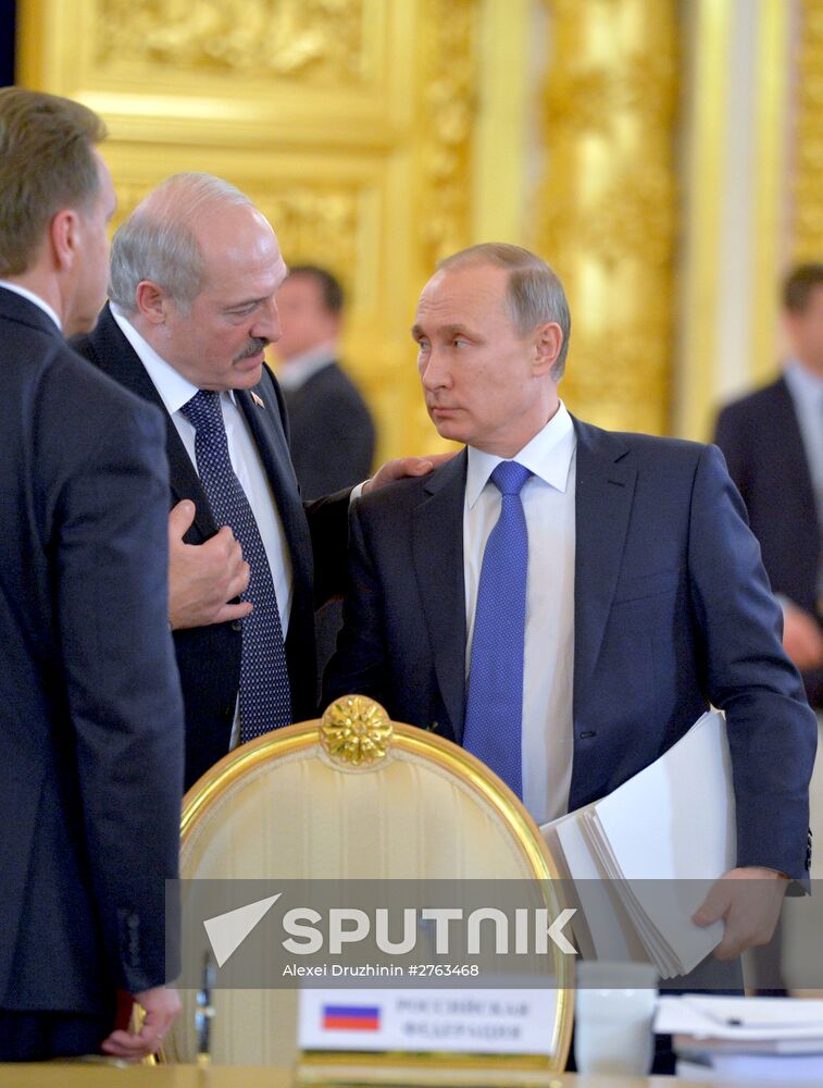 Russian President Vladimir Putin participates in CSTO and Supreme Eurasian Economic Council summits in Moscow