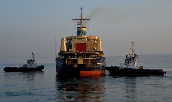 Icebreaker "Admiral Makarov" leaving Vladivostok