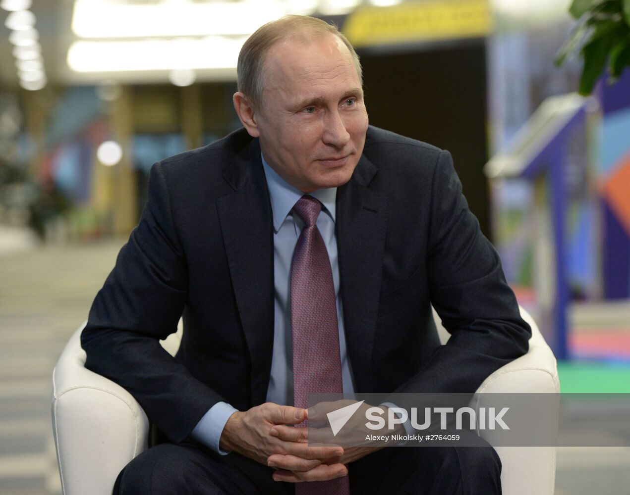 President Vladimir Putin takes part in plenary meeting of first Russian Internet Economy Forum