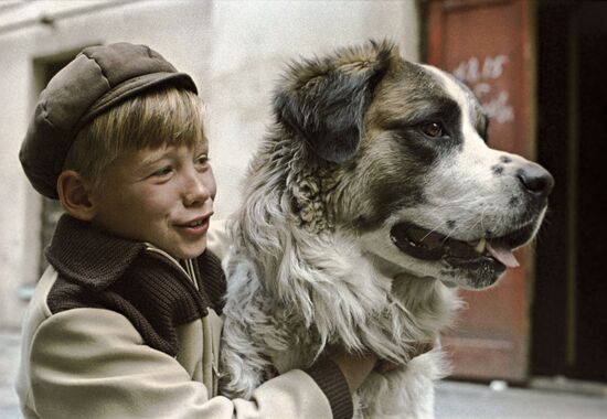 Boy with dog