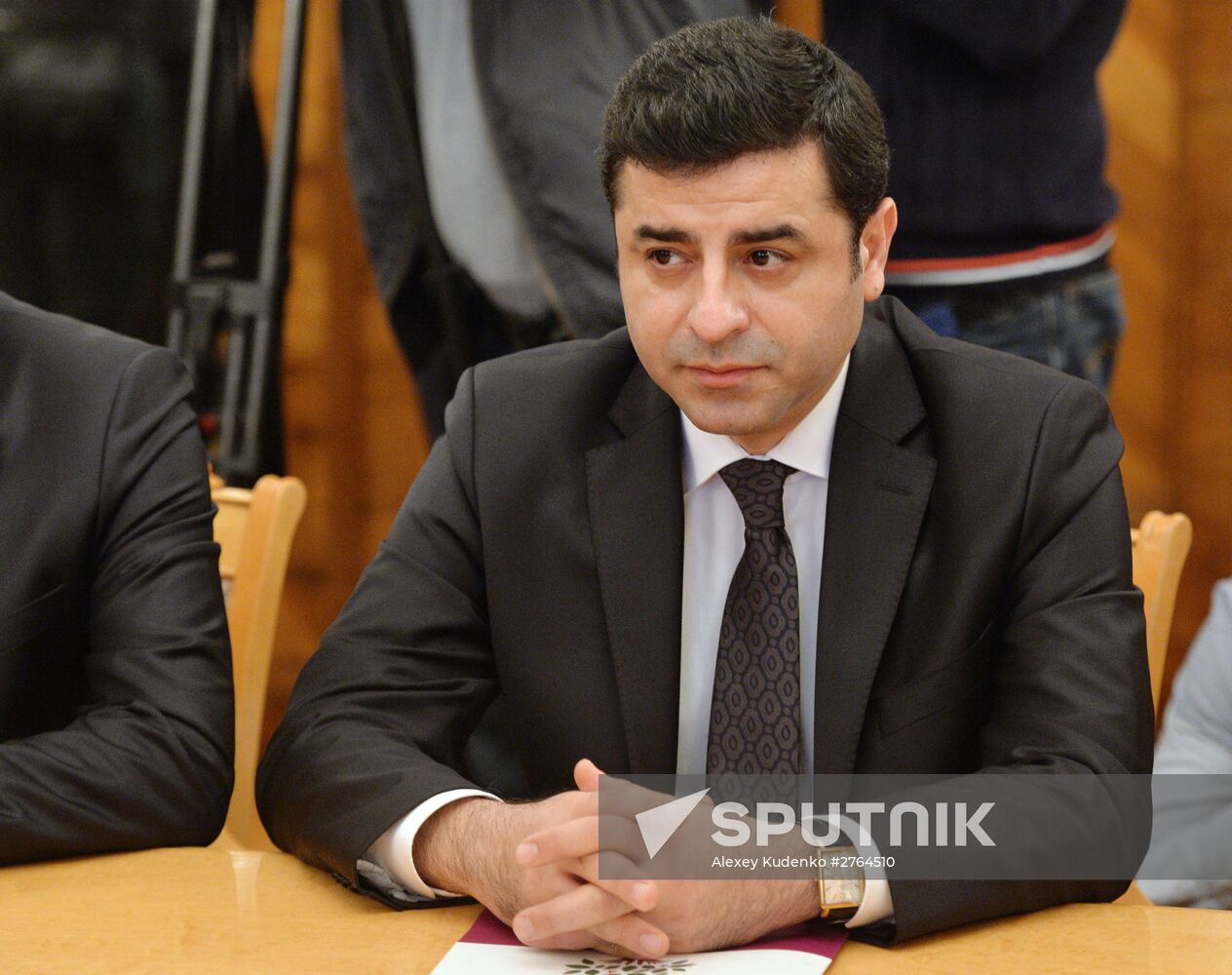 Russian Foreign Minister Sergey Lavrov and Co-Leader of Peoples' Democratic Party of Turkey Selahattin Demirtas meet in Moscow
