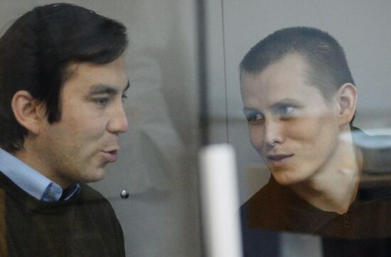 Court hearing in the case of Yevgeny Yerofeyev and Alexander Aleksandrov in Kiev