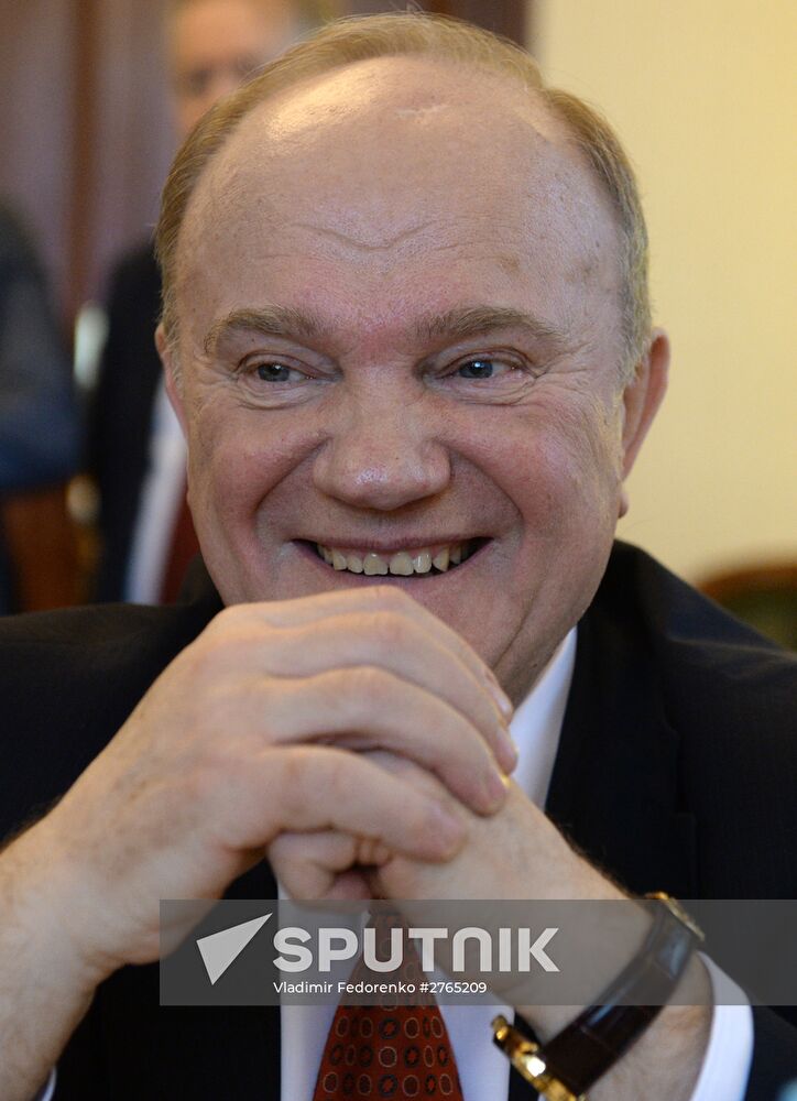 Leader of Communist Party of Russia Gennady Zyuganov