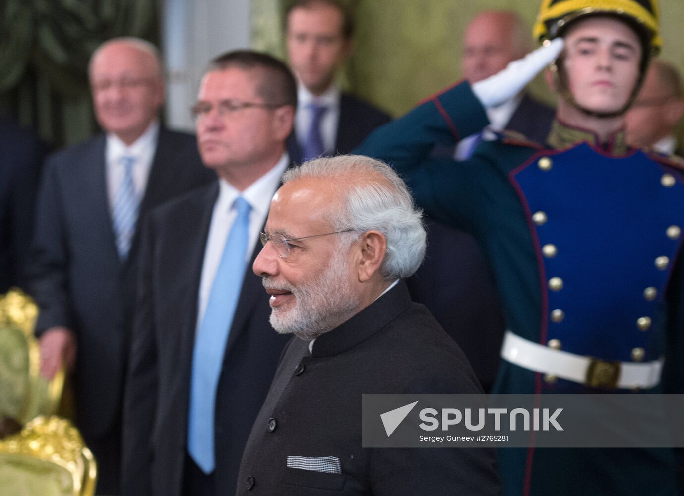 Russian President Vladimir Putin meets with Indian Prime Minister Narendra Modi