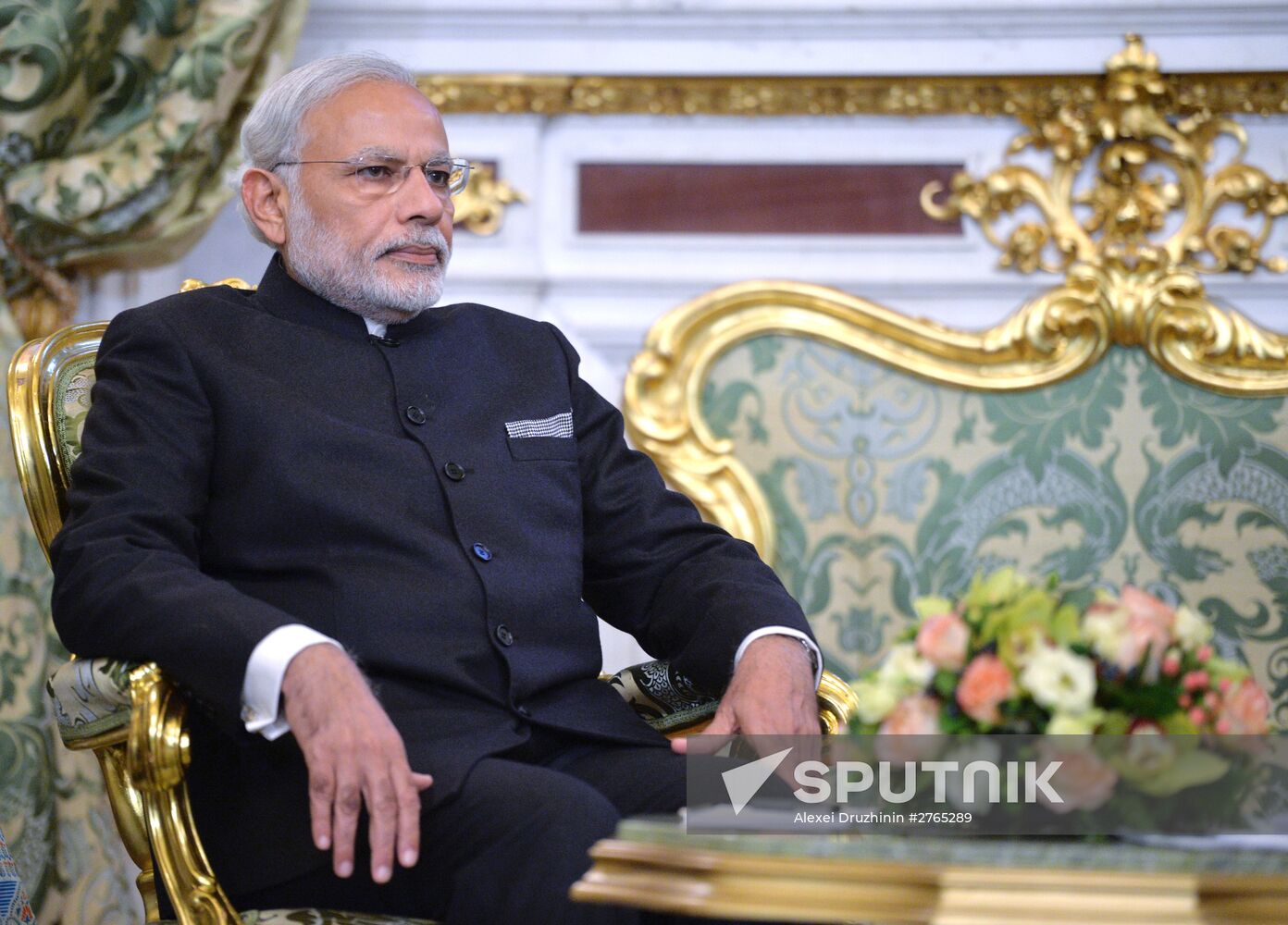 Russian President Vladimir Putin meets with Indian Prime Minister Narendra Modi