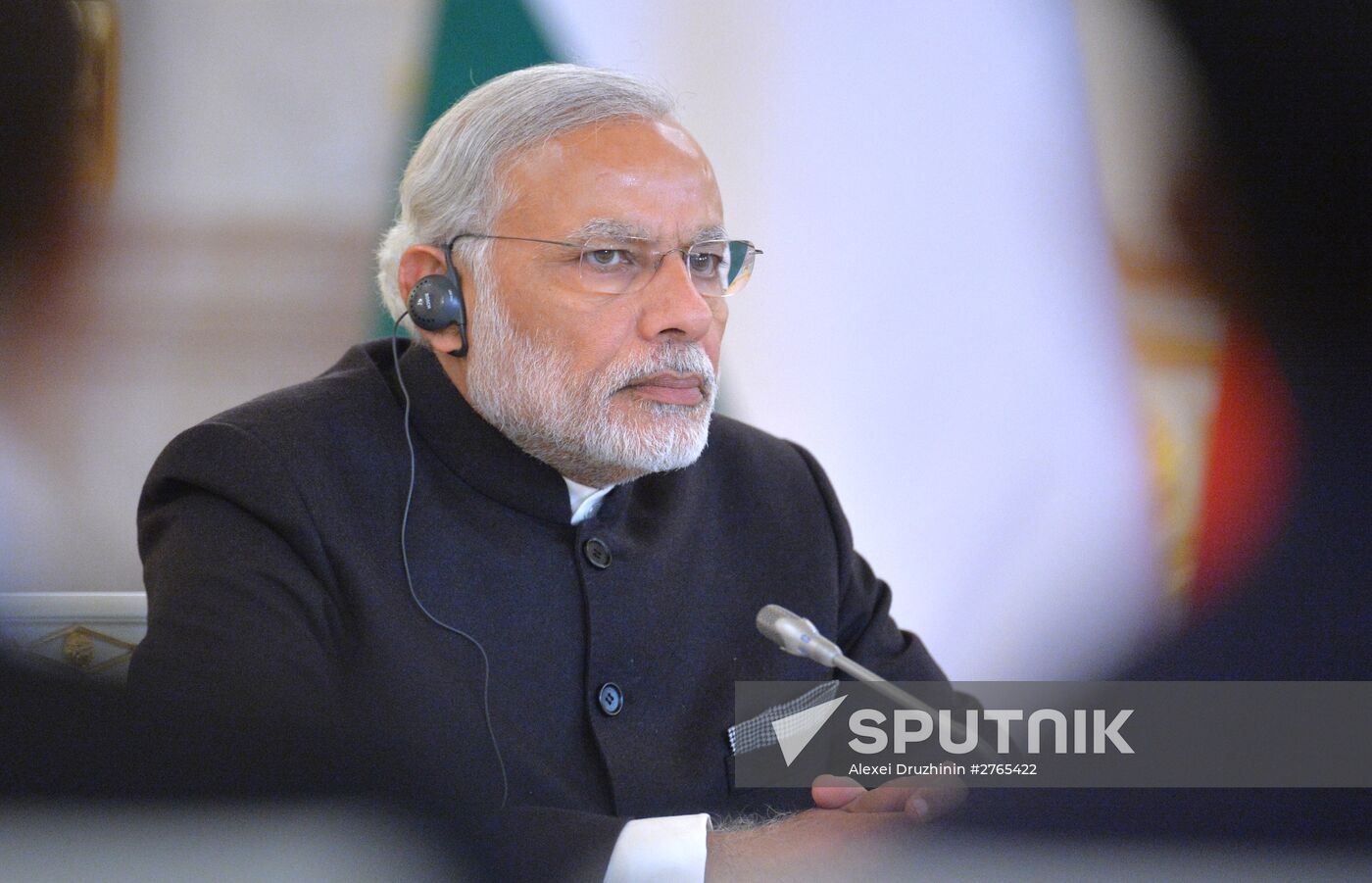 Russian President Vladimir Putin meets with Indian Prime Minister Narendra Modi