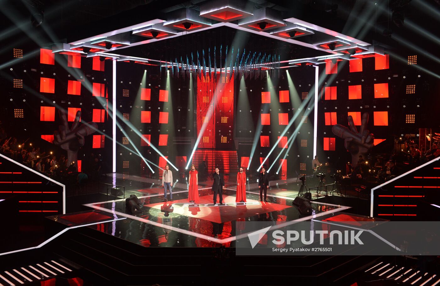 Rehearsal of Channel One's The Voice project finalists