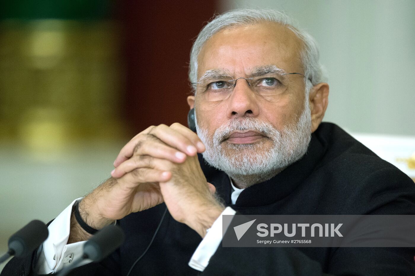 Russian President Vladimir Putin meets with Indian Prime Minister Narendra Modi