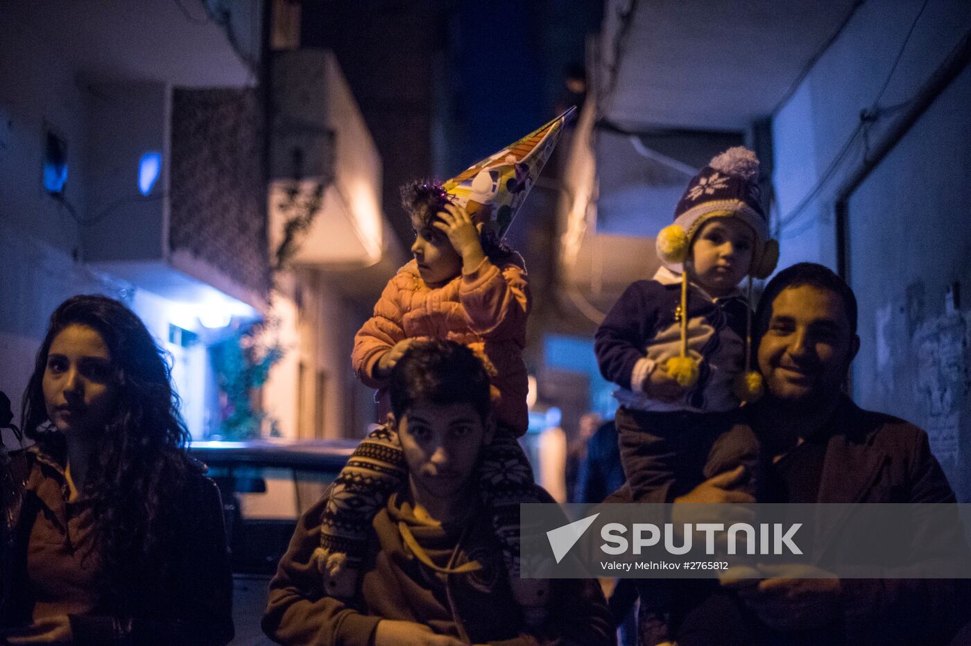 Damascus celebrates Christmas according to the Gregorian calendar. Location: Syria, . Author: Valery Melnikov/Sputnik. Christmas festivities in Damascus