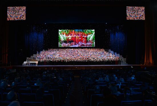 President Vladimir Putin attends concert of Russia's Children Choir