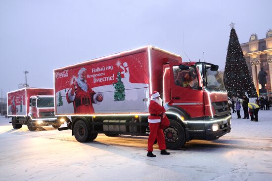 Coca-Cola Christmas Caravan in Samara