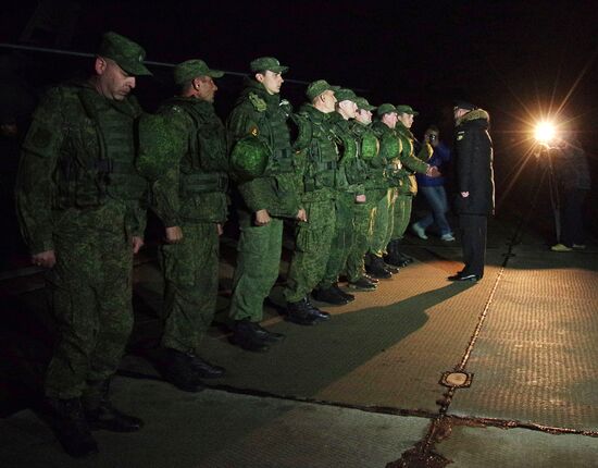 Russia’s Black Sea Fleet marines arrive arrive in Crimea after operation in Syria