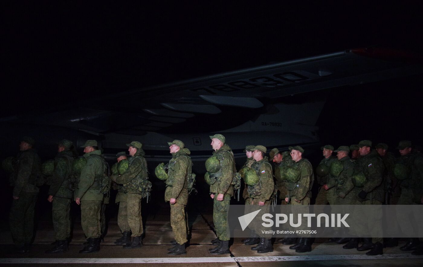 Russia’s Black Sea Fleet marines arrive arrive in Crimea after operation in Syria