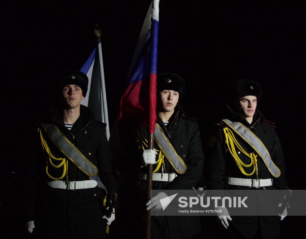 Russia’s Black Sea Fleet marines arrive arrive in Crimea after operation in Syria