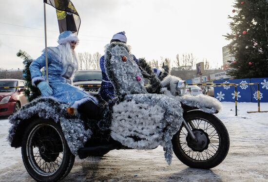 New Year's Eve motorcycle race in Samara