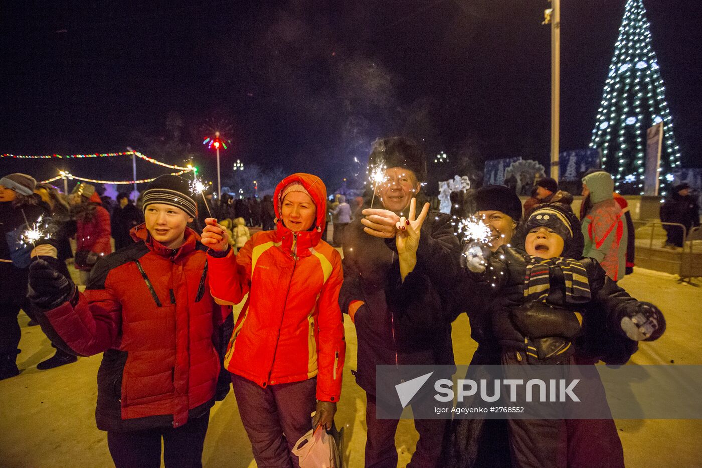 New Year celebrations in Russian cities