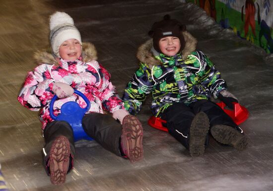 New Year celebrations in Russian cities