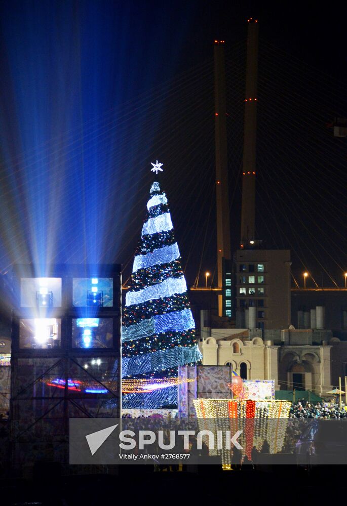 New Year celebrations in Russian cities