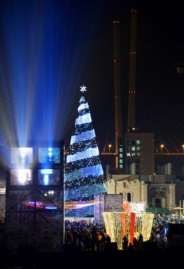 New Year celebrations in Russian cities