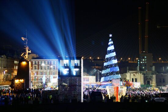 New Year celebrations in Russian cities