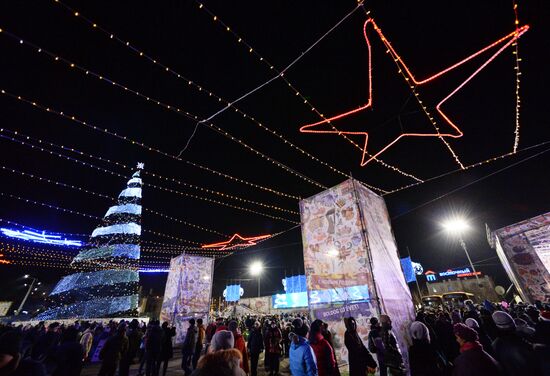 New Year celebrations in Russian cities