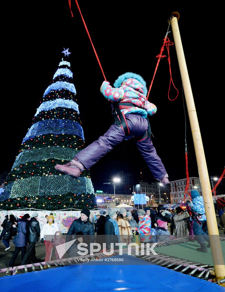 New Year celebrations in Russian cities