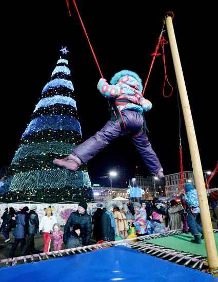 New Year celebrations in Russian cities
