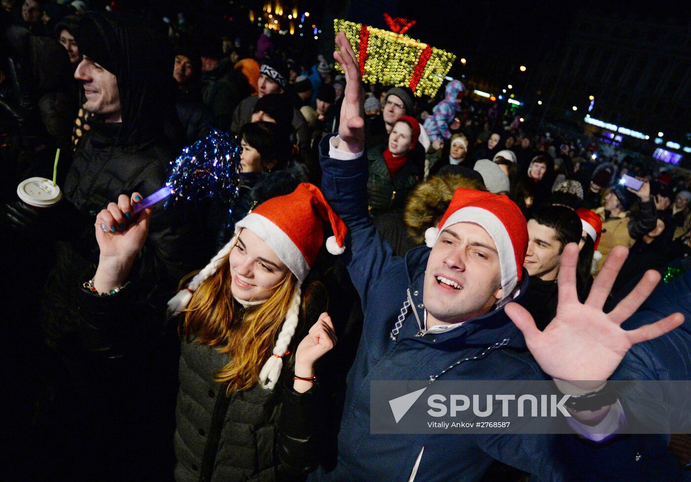 New Year celebrations in Russian cities