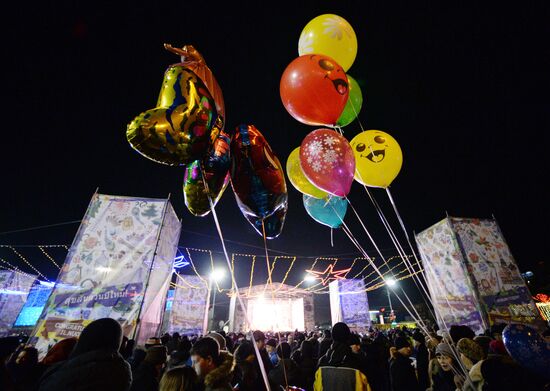 New Year celebrations in Russian cities