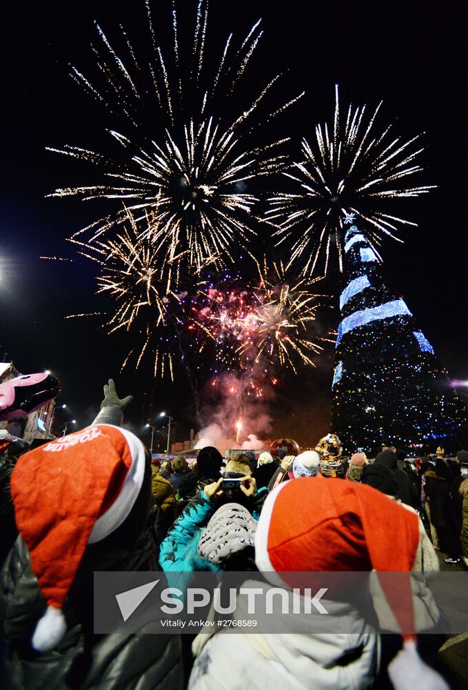 New Year celebrations in Russian cities
