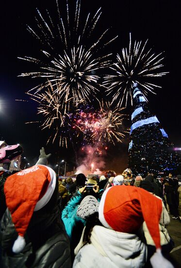 New Year celebrations in Russian cities