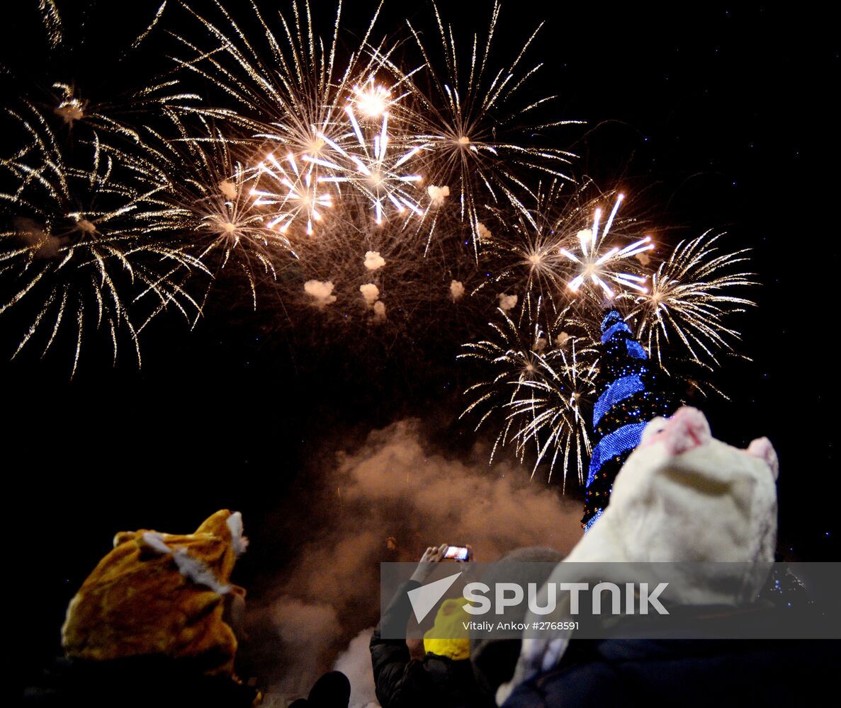 New Year celebrations in Russian cities