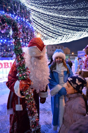 New Year celebrations in Russian cities
