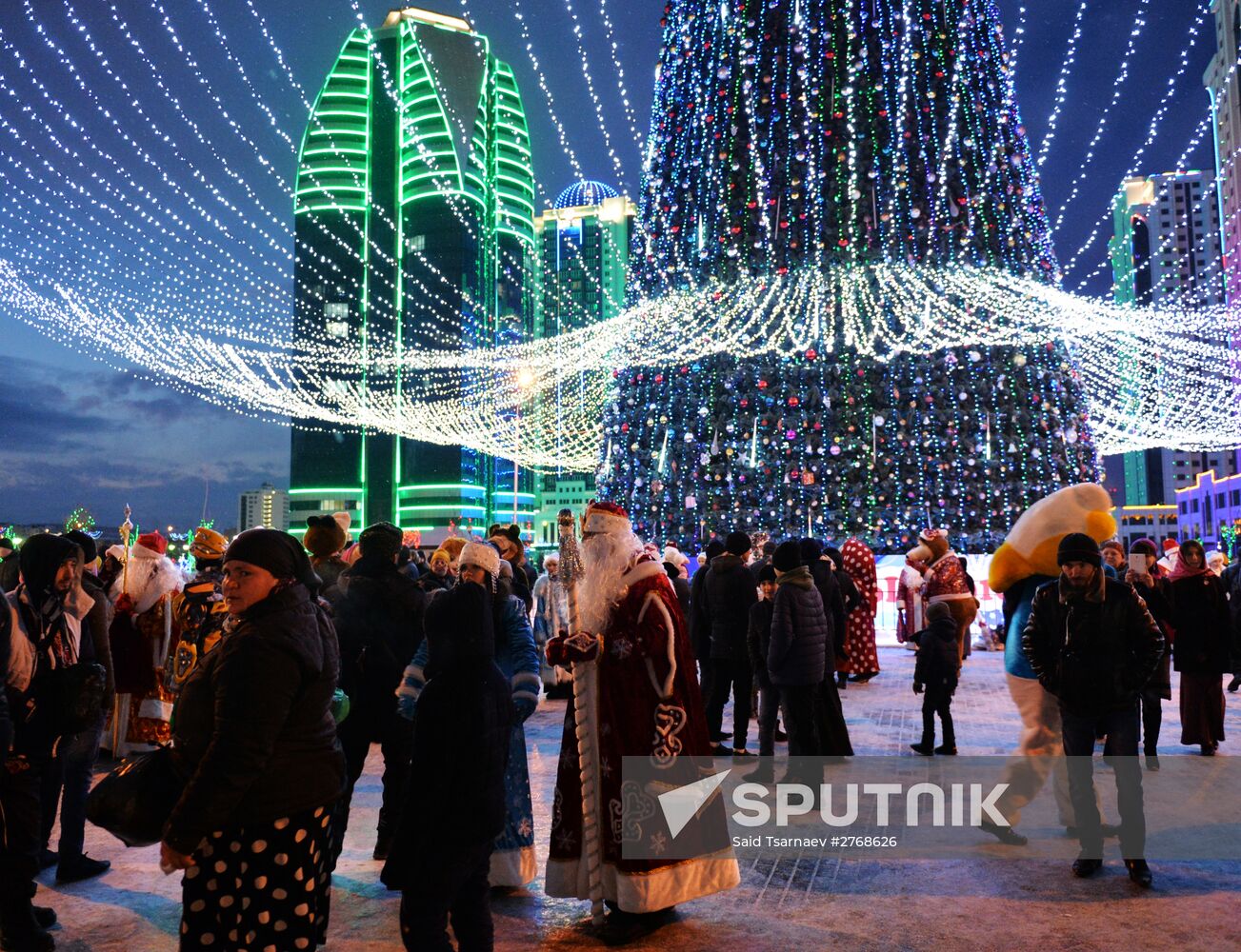 New Year celebrations in Russian cities