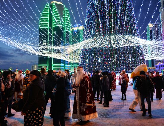 New Year celebrations in Russian cities