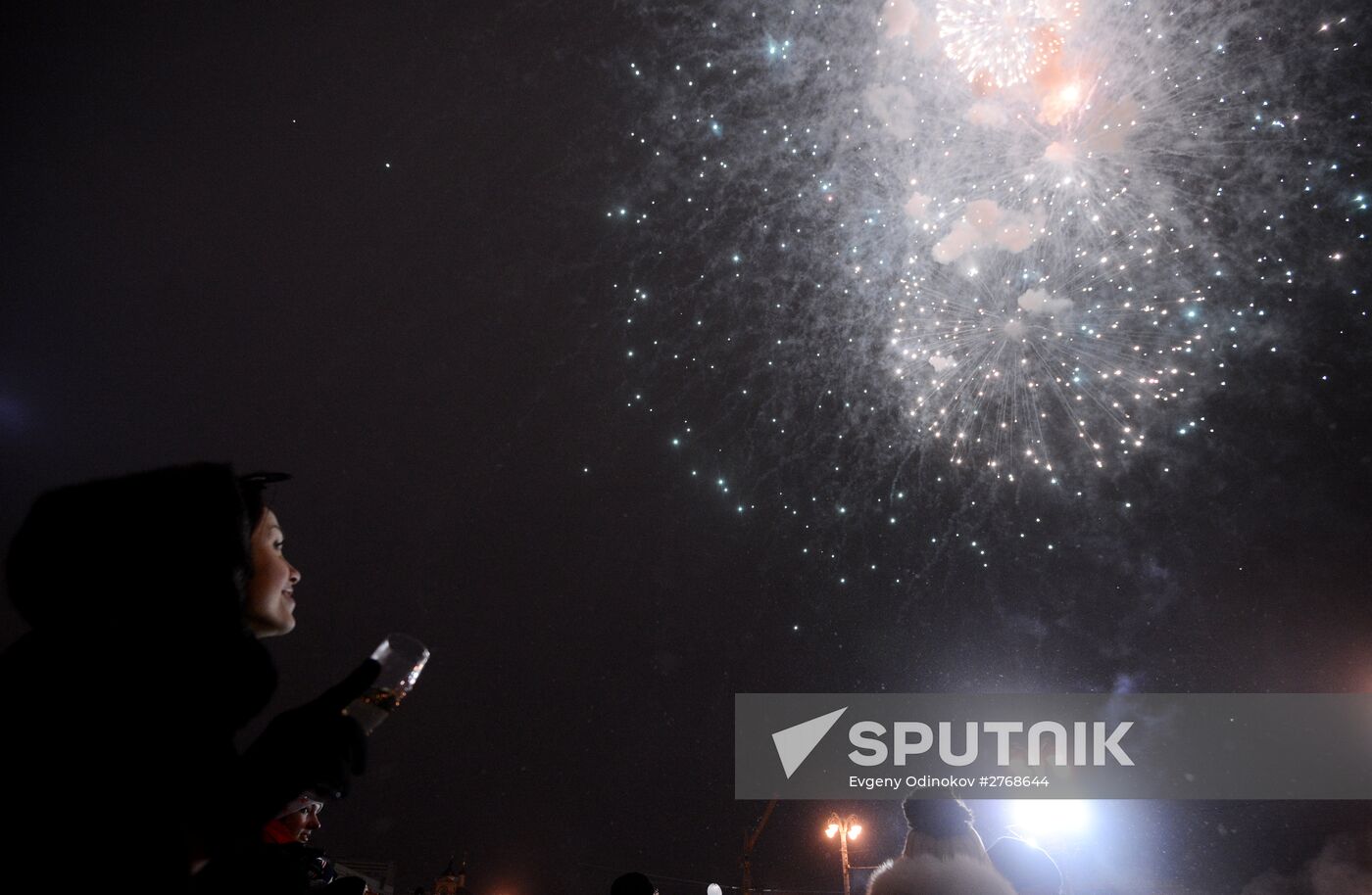 New Year celebrations on Vasilyevsky Spusk in Moscow