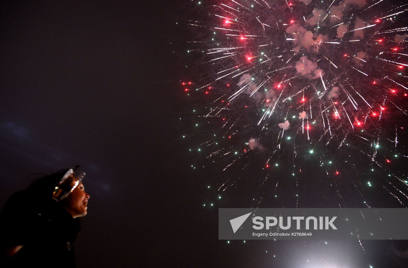 New Year celebrations on Vasilyevsky Spusk in Moscow