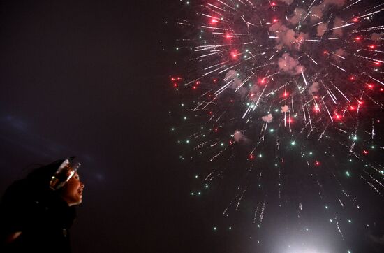 New Year celebrations on Vasilyevsky Spusk in Moscow