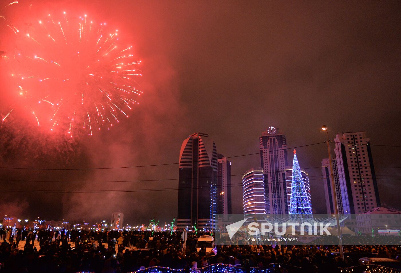 New Year celebrations in Russian cities